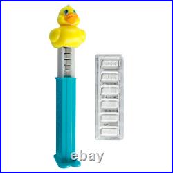 2020 PEZ Rubber Duck Dispenser PAMP Suisse 5g. 999 Silver 6pc Wafers JP383