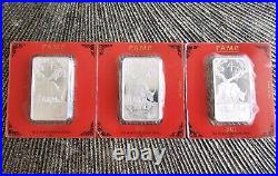 2021 Pamp Suisse Lunar Ox 100gram (3.2oz). 999 Silver Bar in Card-Hard to Find