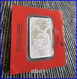 2021 Pamp Suisse Lunar Ox 100gram (3.2oz). 999 Silver Bar in Card-Hard to Find