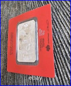 2021 Pamp Suisse Lunar Ox 100gram (3.2oz). 999 Silver Bar in Card-Hard to Find