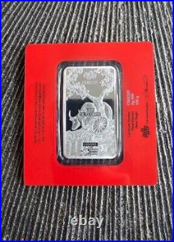 2021 Pamp Suisse Lunar Year Ox 100gram. 999 Silver Bar in Card Hard to Find