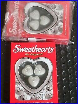 2021 Sweethearts Silver. 9999 Set PAMP Suisse 3 x 10 Gram in OGP