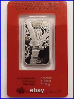 2022 1 oz Platinum Bar PAMP Suisse (Year of the Tiger)