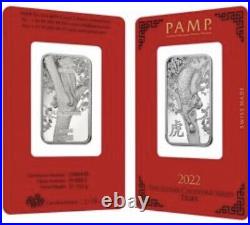 2022 1 oz Platinum Bar PAMP Suisse (Year of the Tiger)