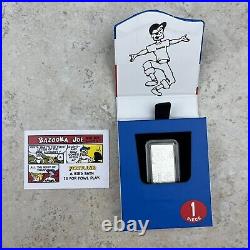 2022 PAMP Bazooka Joe Bubble Gum 75th Anniversary 40g 999.9 Silver Bars & Comic