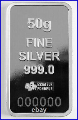 2022 PAMP Suisse 50 Gram Fine Silver Morgan Bar 5000 MINTAGE