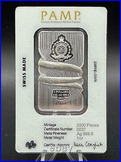 2023 1 oz Nature's Grip Sunbeam Snake Silver Bar Carded PAMP Suisse