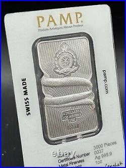 2023 1 oz Nature's Grip Sunbeam Snake Silver Bar Carded PAMP Suisse
