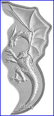 2023 2x1 Oz Silver $4 Solomon Islands Pamp Suisse PHOENIX V DRAGON Coin