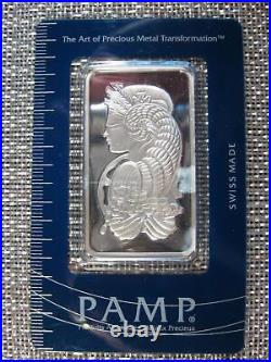 2023 Box of 25 1 oz Pamp Suisse Lady Fortuna. 999 Silver Bar in Assay Card