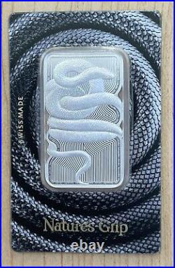 2023 Niue Nature's Grip Sunbeam Snake 1oz Silver Bar PAMP Suisse LOW Serial # 12