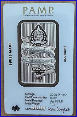 2023 Niue Nature's Grip Sunbeam Snake 1oz Silver Bar PAMP Suisse LOW Serial # 12