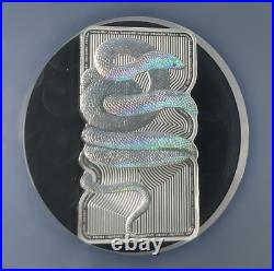 2023 Nuie 1 oz 9999 Fine Silver Nature's Grip Sunbeam Snake Bar PAMP Suisse Holo