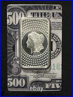 2023 PAMP Suisse 50 Gram Fine Silver Morgan Bar 5000 MINTAGE