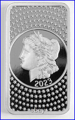 2023 PAMP Suisse 50 Gram Fine Silver Morgan Bar 5000 MINTAGE