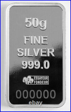 2023 PAMP Suisse 50 Gram Fine Silver Morgan Bar 5000 MINTAGE