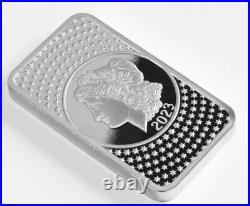 2023 PAMP Suisse 50 Gram Fine Silver Morgan Bar 5000 MINTAGE Serial Number $500
