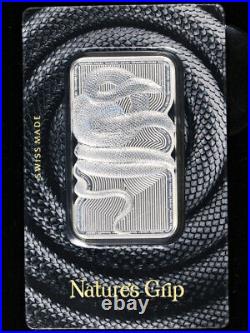 2023 Pamp Suisse 1 Ounce Silver Bar Nature's Grip $2 Snake. 999 OGP STOCK