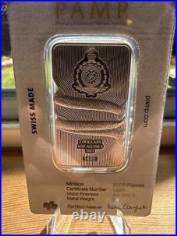 2023 Pamp Suisse 1 oz Silver Nature's Grip Sunbeam Snake Bar in Assay Hologram