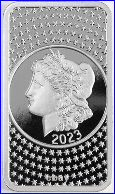 2023 Pamp Suisse Morgan $500 Bill 50g. 999 Silver Bar in Assay Card MIntage 5000