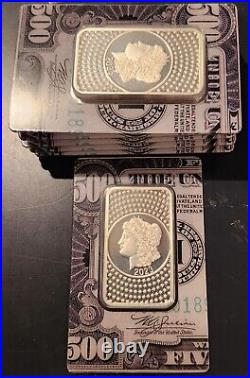 2023 Pamp Suisse Morgan $500 Bill 50g. 999 Silver Bar in Card Only 5000 Made
