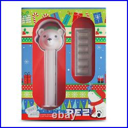 2024 30 Gram PAMP Suisse Silver Polar Bear PEZ Wafers and Dispenser (Box, CoA)