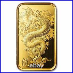 2024 5 gram Gold Bar PAMP Lunar Legends Azure Dragon (In Assay)