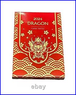 2024 PAMP Lunar Series 50 Gram Silver Bar. Dragon Hologram (In Assay with Box)