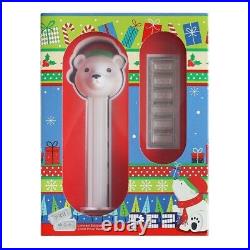 2024 PEZ Polar Bear Dispenser from PAMP Suisse with 30g. 9999 Silver Wafer Bars