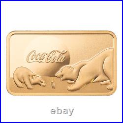 2024 Pamp Coca-Cola Polar Bear Gold Bar 5 gram. 9999 fine in Assay Card