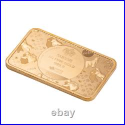 2024 Pamp Coca-Cola Polar Bear Gold Bar 5 gram. 9999 fine in Assay Card