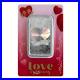 2024 Pamp Love is Precious Heart Holographic 50 Gram Silver Bar In Assay