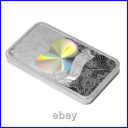 2024 Pamp Love is Precious Heart Holographic 50 Gram Silver Bar In Assay