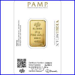 20g Pamp gold bar, new, sealed with certificate, 24ct gold Next Day Delivery