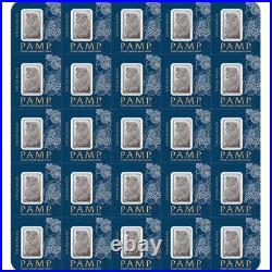 25 Gram PAMP Suisse Divisible Platinum Bar (25×1 with Assay)