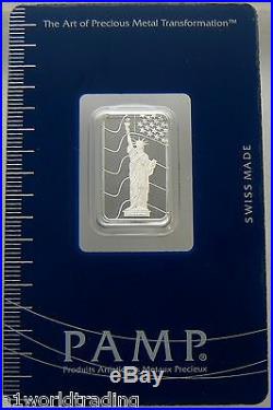 (25) New 2.5 Gram Pamp Suisse Liberty / Flag Silver Bars. 999 Limited Mintage