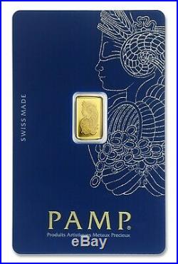 25x PAMP Suisse Fortuna 1g (Gram) Fine Gold Bullion Bars 999.9 NEW & SEALED