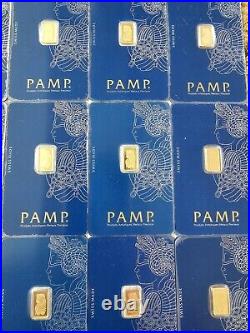 25x1 gram Gold Bar PAMP Suisse Fortuna 999.9 Fine in Sealed Assay