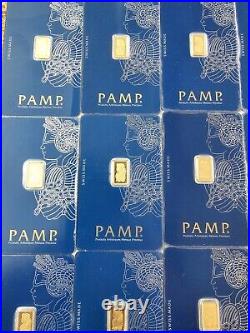 25x1 gram Gold Bar PAMP Suisse Fortuna 999.9 Fine in Sealed Assay