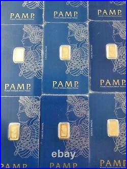 25x1 gram Gold Bar PAMP Suisse Fortuna 999.9 Fine in Sealed Assay