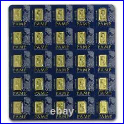 25x1 gram Gold Bar PAMP Suisse Multigram+25 (In Assay) SKU #80382