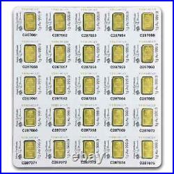25x1 gram Gold Bar PAMP Suisse Multigram+25 (In Assay) SKU #80382