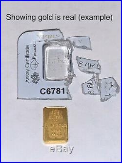 (2piece) 1 GRAM Gold CONSECUTIVE PAMP Suisse Lady Fortuna 999.9 FINE -In Assay
