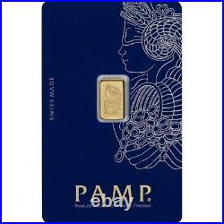 3 Pack PAMP Suisse Fortuna 1 gram. 9999 Gold Bar Sealed Assay Card In Stock