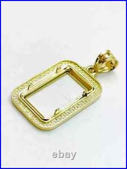 4 Prong Bezel frame 10 gram Pamp Suisse Fortuna Gold Bar 14k Yellow Gold Plated