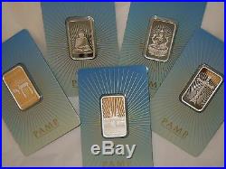 5 10gram. 9999 Silver All 5 Pamp Suisse Religious Series Bars $118.88