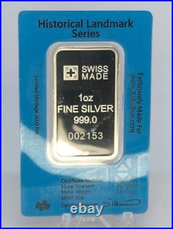 5 FIVE 2022 1oz Silver PAMP Suisse GOLDEN GATE BRIDGE 3000 MINTED VERY RARE