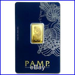 5 G Pamp Suisse. 9999 Lady Fortuna Gold Bar + 10 Piece Alaskan Pure Gold Nugs