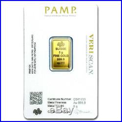 5 G Pamp Suisse. 9999 Lady Fortuna Gold Bar + 10 Piece Alaskan Pure Gold Nugs