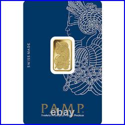 5 Gram PAMP Suisse Fortuna Veriscan Gold Bar (New with Assay)